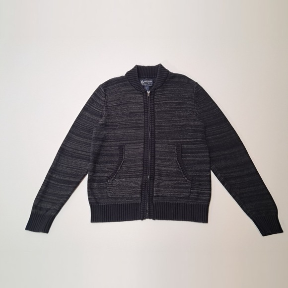 American Rag Other - American Rag CIE Men's Black Gray Full Zip Cotton Sweater Jacket
